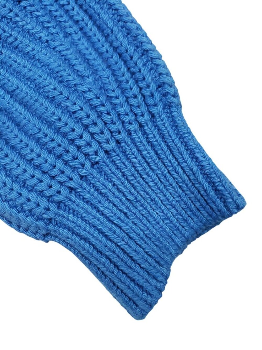 Maeve Anthropologie Blue Chunky Knit V Neck Sweater Oversized Relaxed Cerulean - Picture 7 of 12